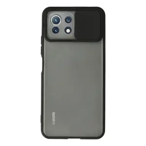 Xiaomi Mi 11 Lite Kılıf Palm Buzlu Kamera Sürgülü Silikon - Siyah