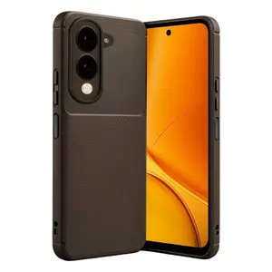 Vivo Y29s Auto Focus Karbon Kapak - Kahverengi