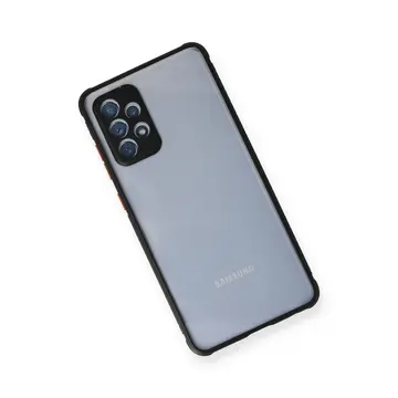 Newface Samsung Galaxy A72 Kılıf Miami Şeffaf Silikon - Siyah