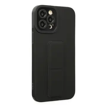 Newface Apple İphone 12 Pro Max Kılıf Mega Standlı Silikon - Siyah