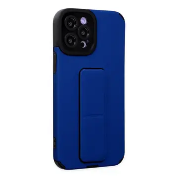 Newface Apple İphone 12 Pro Max Kılıf Mega Standlı Silikon - Mavi