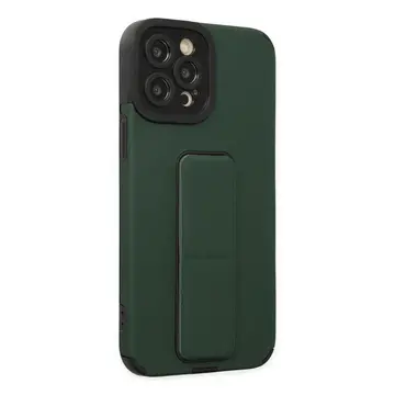 Newface Apple İphone 12 Pro Max Kılıf Mega Standlı Silikon - Yeşil