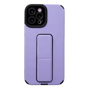Newface Apple İphone 12 Pro Max Kılıf Mega Standlı Silikon - Lila