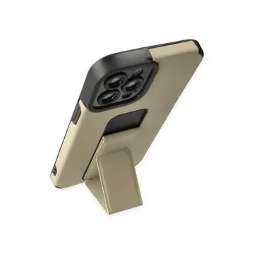 Newface Apple İphone 12 Pro Max Kılıf Mega Standlı Silikon - Gold
