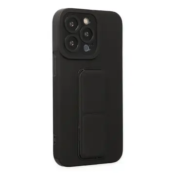Newface Apple İphone 13 Pro Kılıf Mega Standlı Silikon - Siyah
