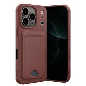 İphone 17 Pro Kelvin Kartvizitli Silikon - Bordo