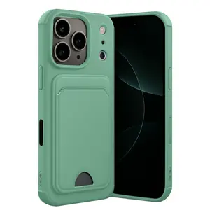 İphone 17 Pro Kelvin Kartvizitli Silikon - Açık Yeşil