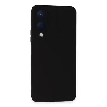 Vivo Y17s Kılıf Nano İçi Kadife Silikon - Siyah