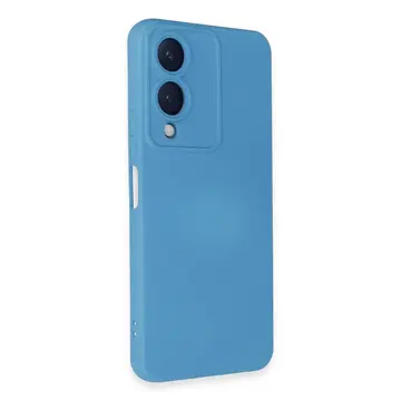 Vivo Y17s Kılıf Nano İçi Kadife Silikon - Mavi