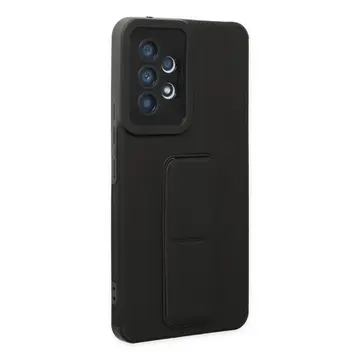 Newface Samsung Galaxy A53 5g Kılıf Mega Standlı Silikon - Siyah