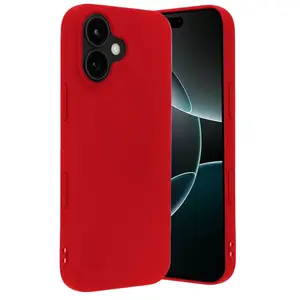 İphone 17 Nano İçi Kadife Silikon - Kırmızı