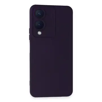 Vivo Y17s Kılıf Nano İçi Kadife Silikon - Mor