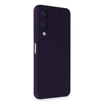 Vivo Y17s Kılıf Nano İçi Kadife Silikon - Mor