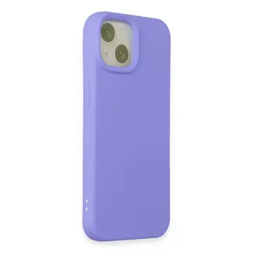 İphone 15 Kılıf Nano İçi Kadife Silikon - Lila