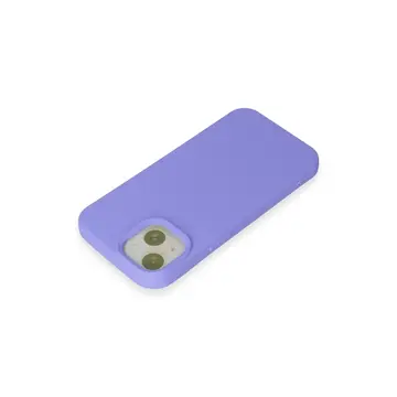 İphone 15 Kılıf Nano İçi Kadife Silikon - Lila
