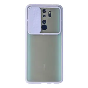 Xiaomi Redmi Note 8 Pro Kılıf Palm Buzlu Kamera Sürgülü Silikon - Lila