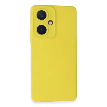 Vivo Y27 Kılıf Nano İçi Kadife Silikon - Sarı