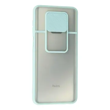 Xiaomi Redmi Note 9 Pro Kılıf Palm Buzlu Kamera Sürgülü Silikon - Turkuaz