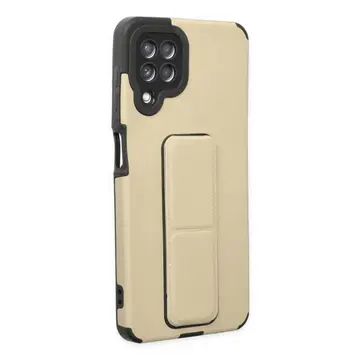 Newface Samsung Galaxy A22 Kılıf Mega Standlı Silikon - Gold