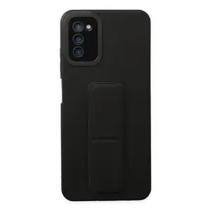 Newface Samsung Galaxy A03s Kılıf Mega Standlı Silikon - Siyah
