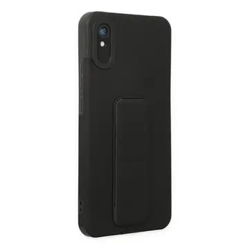 Newface Xiaomi Redmi 9a Kılıf Mega Standlı Silikon - Siyah