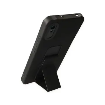 Newface Xiaomi Redmi 9a Kılıf Mega Standlı Silikon - Siyah