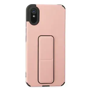 Newface Xiaomi Redmi 9a Kılıf Mega Standlı Silikon - Pudra