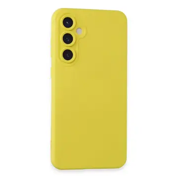 Samsung Galaxy S24 Kılıf Nano İçi Kadife Silikon - Sarı