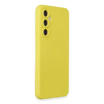 Samsung Galaxy S24 Kılıf Nano İçi Kadife Silikon - Sarı