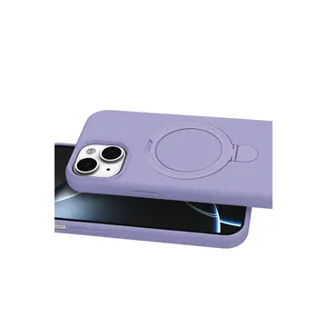 İphone 15 Regal Magsafe Standlı Kapak - Lila