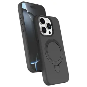 İphone 15 Pro Max Regal Magsafe Standlı Kapak - Titan Gri
