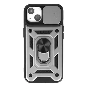 İphone 15 Kılıf Pars Lens Yüzüklü Silikon - Gümüş