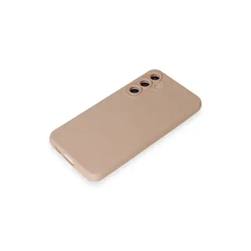 Samsung Galaxy S24 Kılıf Nano İçi Kadife Silikon - Pudra