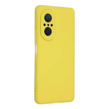 Newface Huawei Nova 9 Se Kılıf Nano İçi Kadife Silikon - Sarı