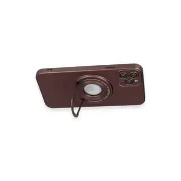 Newface Apple İphone 12 Pro Kılıf Lukka Magneticsafe Kapak - Kahverengi