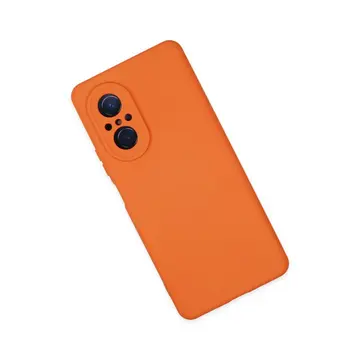 Newface Huawei Nova 9 Se Kılıf Nano İçi Kadife Silikon - Turuncu