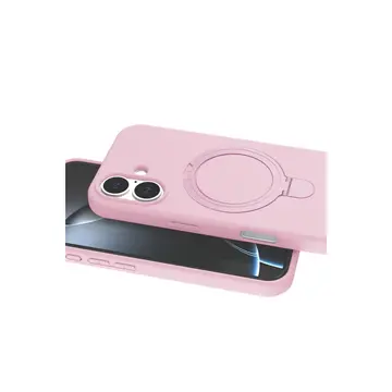 İphone 16 Regal Magsafe Standlı Kapak - Açık Pembe