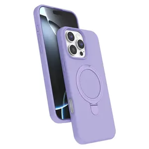 İphone 16 Pro Regal Magsafe Standlı Kapak - Lila
