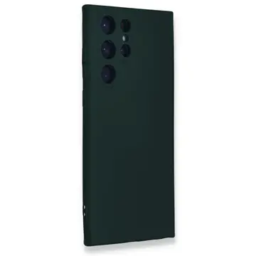 Samsung Galaxy S24 Ultra Kılıf Nano İçi Kadife Silikon - Koyu Yeşil