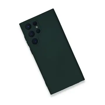 Samsung Galaxy S24 Ultra Kılıf Nano İçi Kadife Silikon - Koyu Yeşil