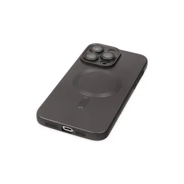 İphone 13 Pro Kılıf Moshi Lens Magneticsafe Silikon - Füme