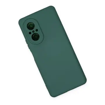 Newface Huawei Nova 9 Se Kılıf Nano İçi Kadife Silikon - Koyu Yeşil