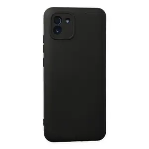 Newface Samsung Galaxy A03 Kılıf Nano İçi Kadife Silikon - Siyah