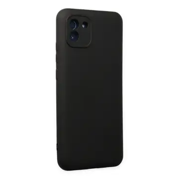 Newface Samsung Galaxy A03 Kılıf Nano İçi Kadife Silikon - Siyah