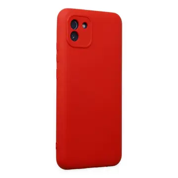 Newface Samsung Galaxy A03 Kılıf Nano İçi Kadife Silikon - Kırmızı
