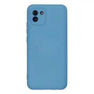 Newface Samsung Galaxy A03 Kılıf Nano İçi Kadife Silikon - Mavi