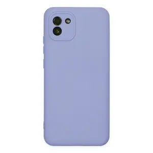 Newface Samsung Galaxy A03 Kılıf Nano İçi Kadife Silikon - Lila