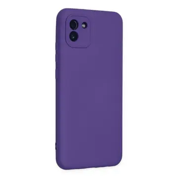 Newface Samsung Galaxy A03 Kılıf Nano İçi Kadife Silikon - Mor