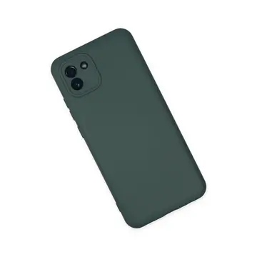 Newface Samsung Galaxy A03 Kılıf Nano İçi Kadife Silikon - Koyu Yeşil