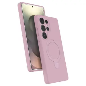 Samsung Galaxy S24 Ultra Regal Magsafe Standlı Kapak - Açık Pembe